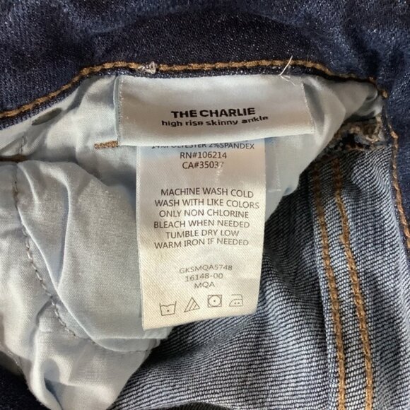 Joe’s Jeans Charlie Hi Rise Skinny Ankle Raw Hem Dark Wash 28 - Picture 7 of 8